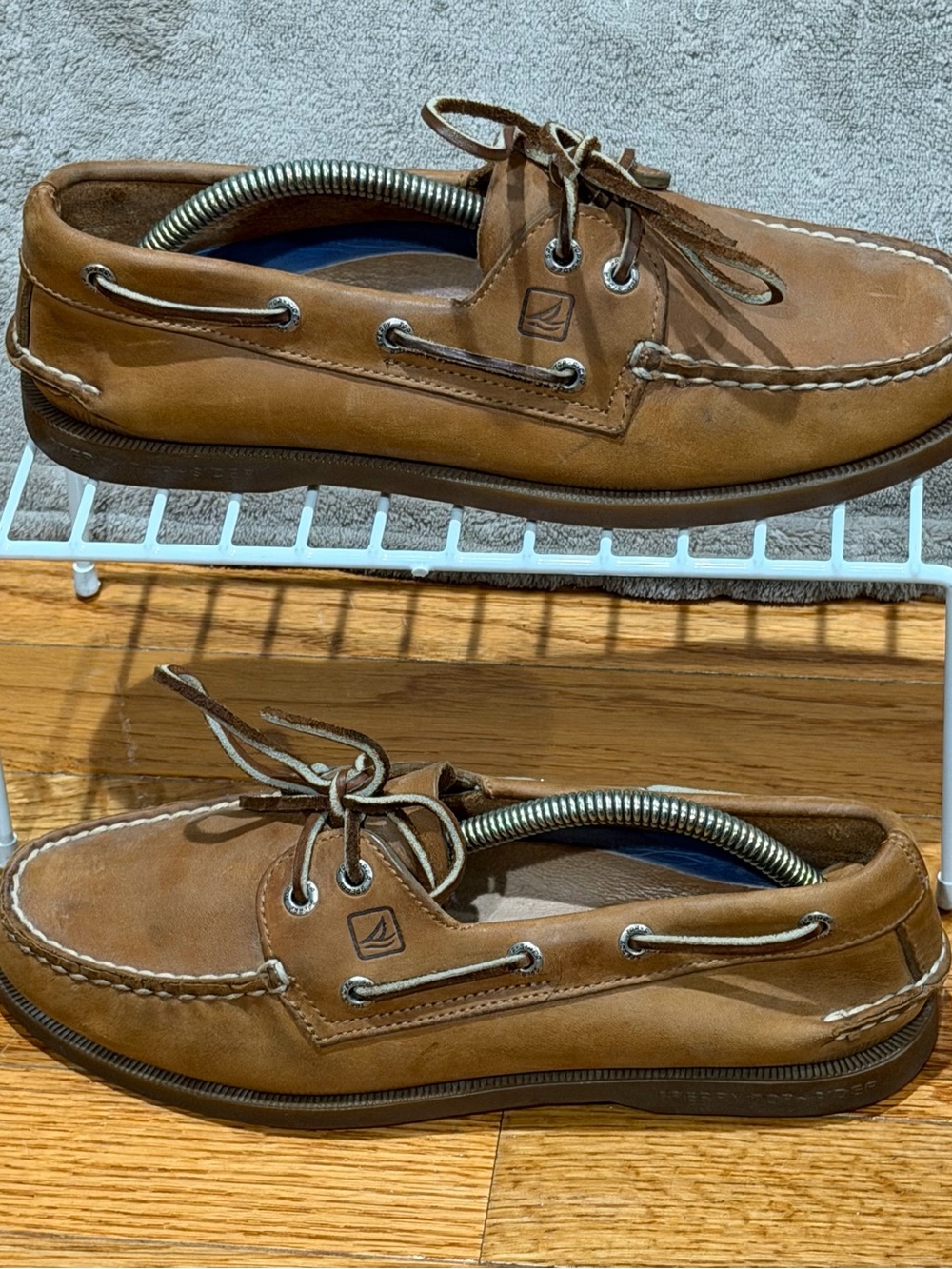 Sperry Authentic Original 2-Eye Shoes Mens 7.5 M Brown Leather Boat Shoe Casual